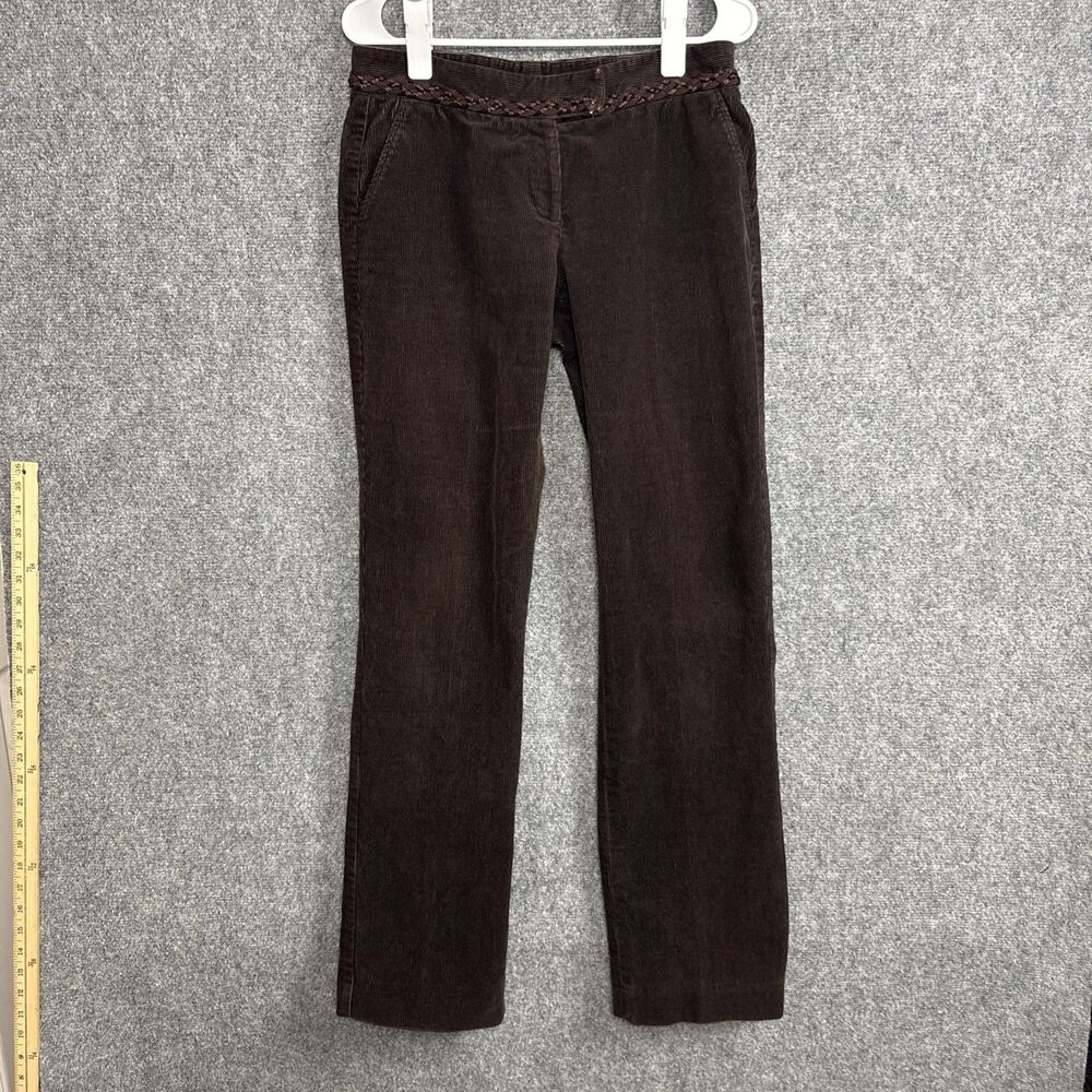 dorothee Bis Corduroy Pants Womens Size 6 Chocolate Brown Fall Staple